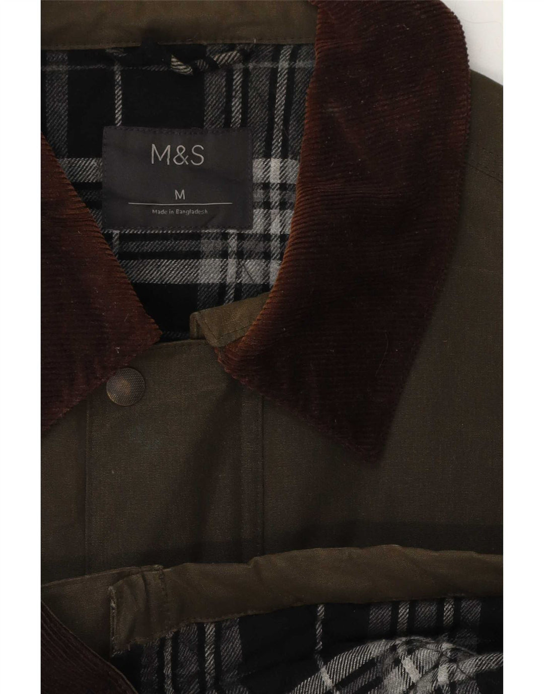 Marks & Spencer Męska kurtka z woskowanej bawełny UK 38, średni khaki