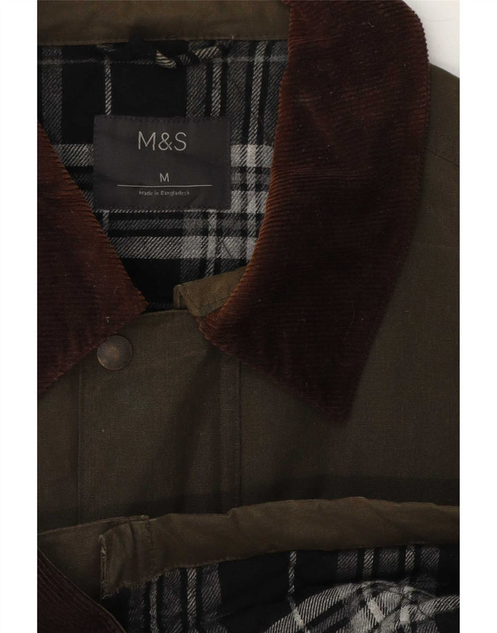 Marks & Spencer Męska kurtka z woskowanej bawełny UK 38, średni khaki