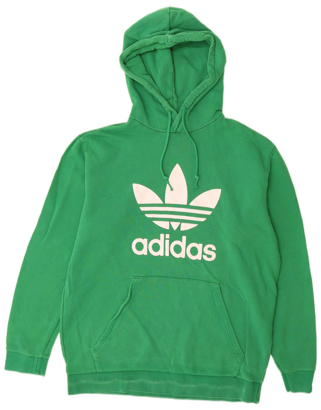 Męski sweter z kapturem ADIDAS z grafiką, duży, zielony, bawełniany