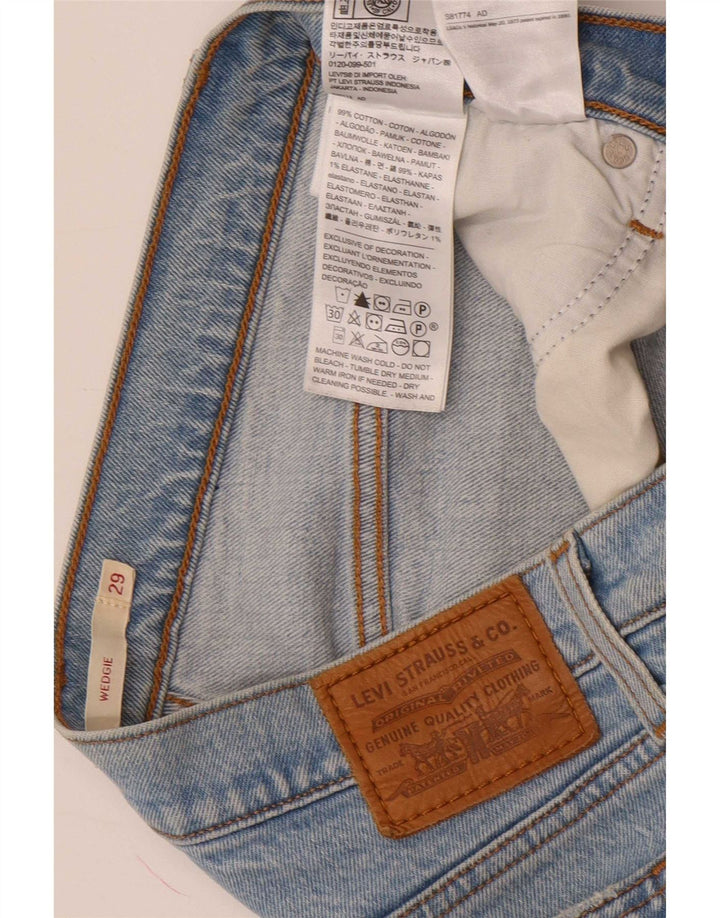 Damskie jeansy Levi's Wedgie Slim W29 L26 Niebieska bawełna