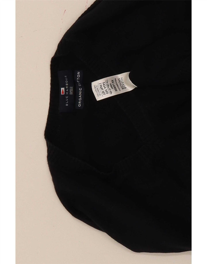 Marks & Spencer Męski podkoszulek w kolorze niebieskim z kamizelką Harbour, 2XL, granatowy, bawełniany