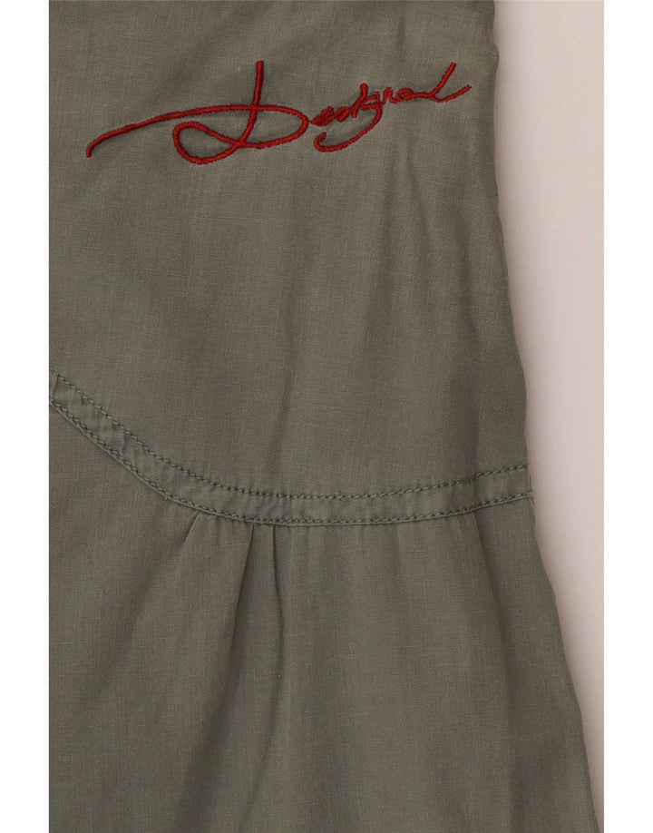 Damska spódnica bąbelkowa Desigual W30 Medium Khaki w kwiaty