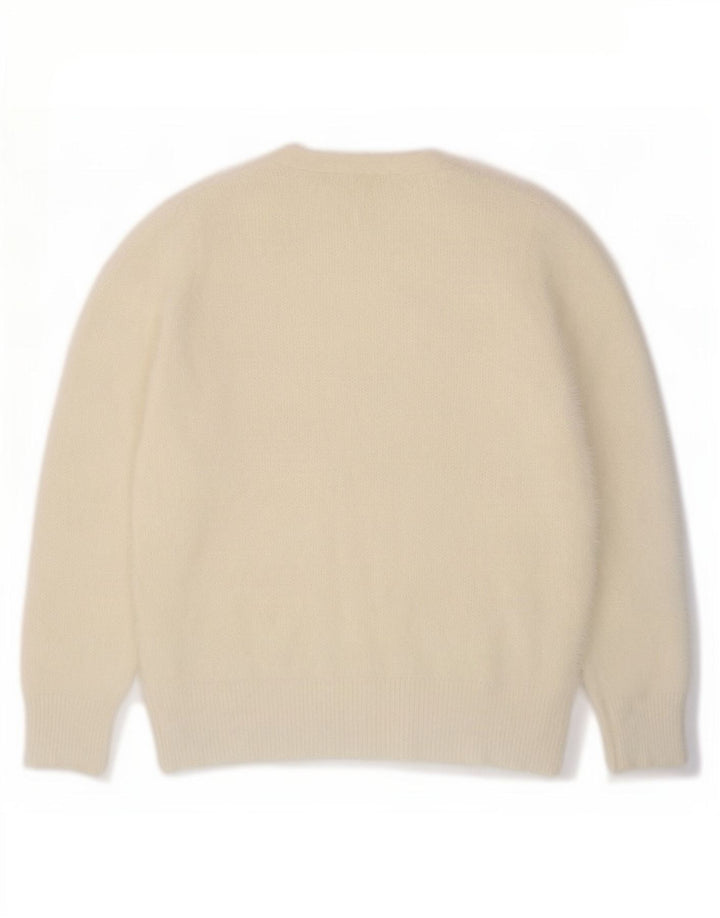 Marks & Spencer Damski sweter z dekoltem w kształcie litery V, UK 16, duży w kolorze złamanej bieli