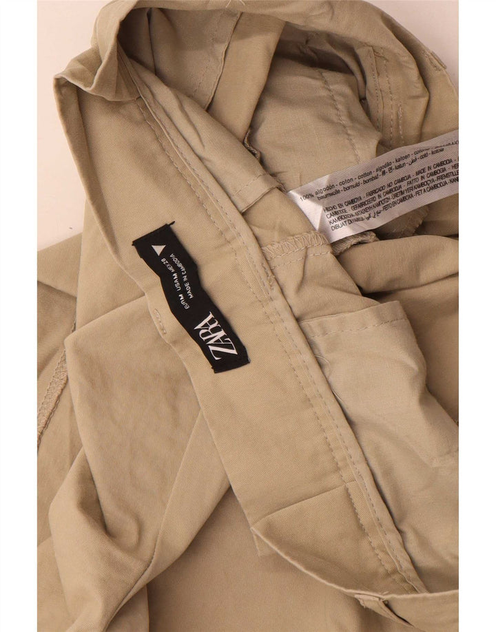 Szorty damskie Zara Pegged Casual, średnie W28, beżowa bawełna