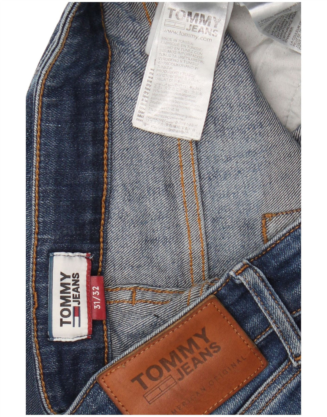 Męskie jeansy slim fit Tommy Hilfiger W31 L32 Niebieskie bawełniane