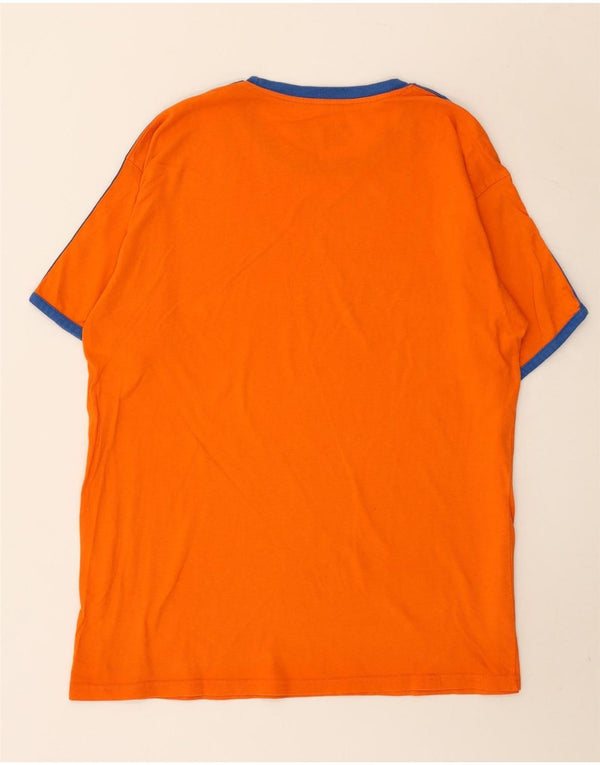 Męski T-shirt z grafiką Hard Rock Cafe Amsterdam, duży, pomarańczowy blok kolorów