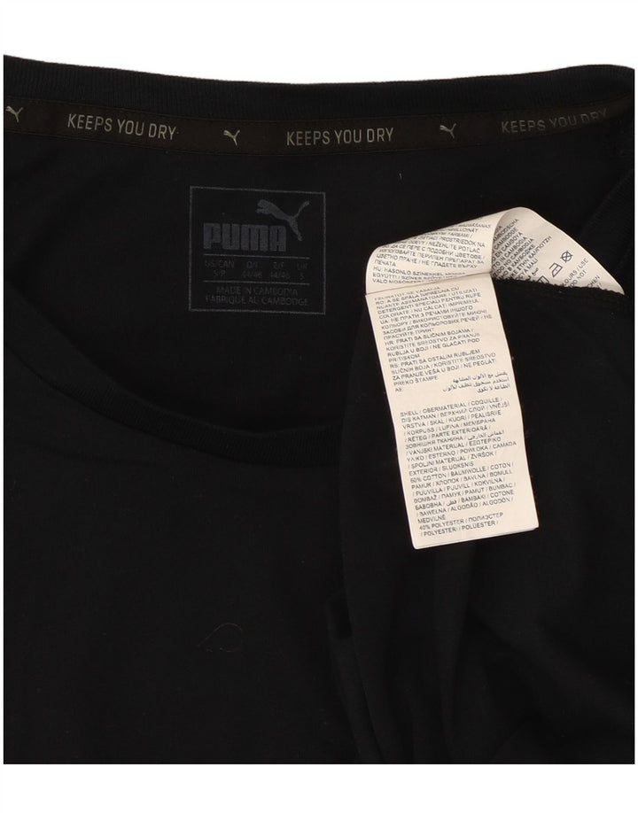T-shirt męski Puma, mały, czarny, bawełniany