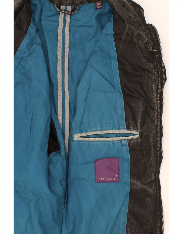 TED BAKER Womens Slim Denim Jacket Size 5 XL Black Cotton Vintage Ted Baker and Second-Hand Ted Baker from Messina Hembry 