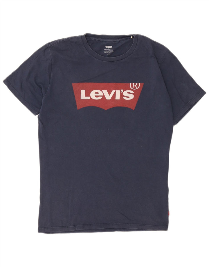 Męski T-shirt z grafiką Levi's, mały, granatowy