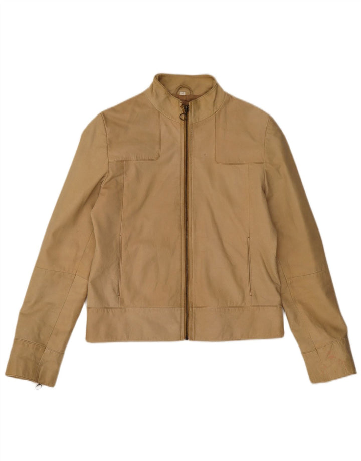 Conbipel Damska kurtka skórzana IT 42 Średnia beżowa skóra