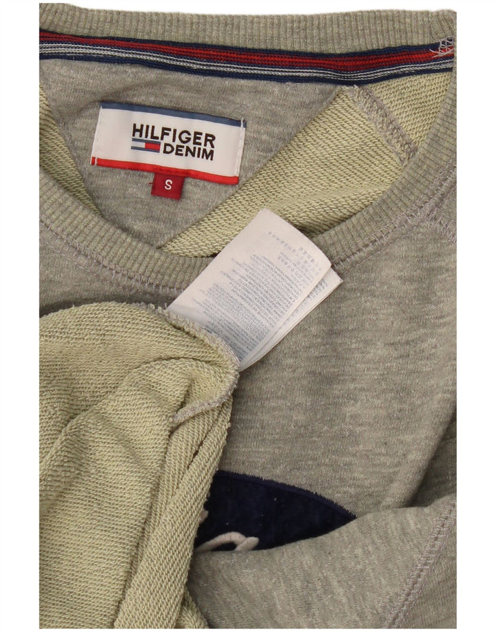 Męska bluza z grafiką TOMMY HILFIGER, mała, szara, bawełniana