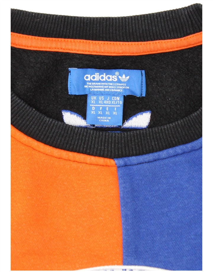 Męski sweter ADIDAS New York Knicks XL, wielokolorowy, z blokami kolorów
