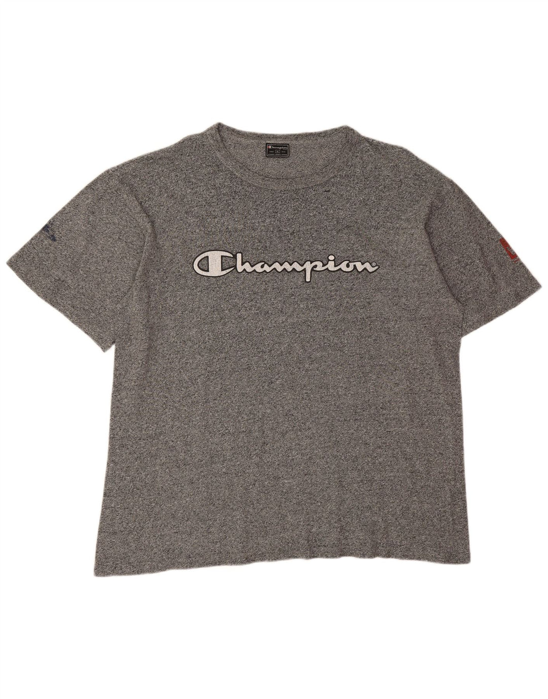 Męski T-shirt Champion z grafiką, rozmiar XL, szary, nakrapiany