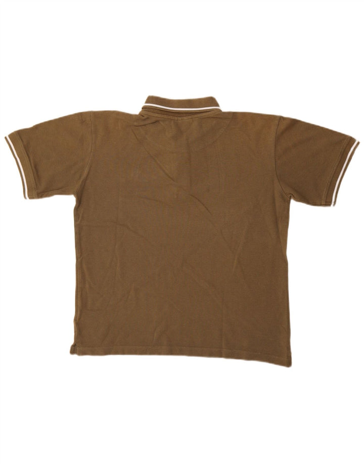 Męska koszulka polo Kappa, średnia bawełna khaki