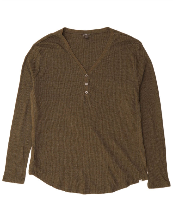 Damski top Eddie Bauer z długim rękawem UK 20 2XL, bawełna khaki