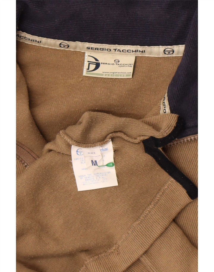 Męska bluza z zamkiem błyskawicznym Sergio Tacchini, średnia beżowa bawełna