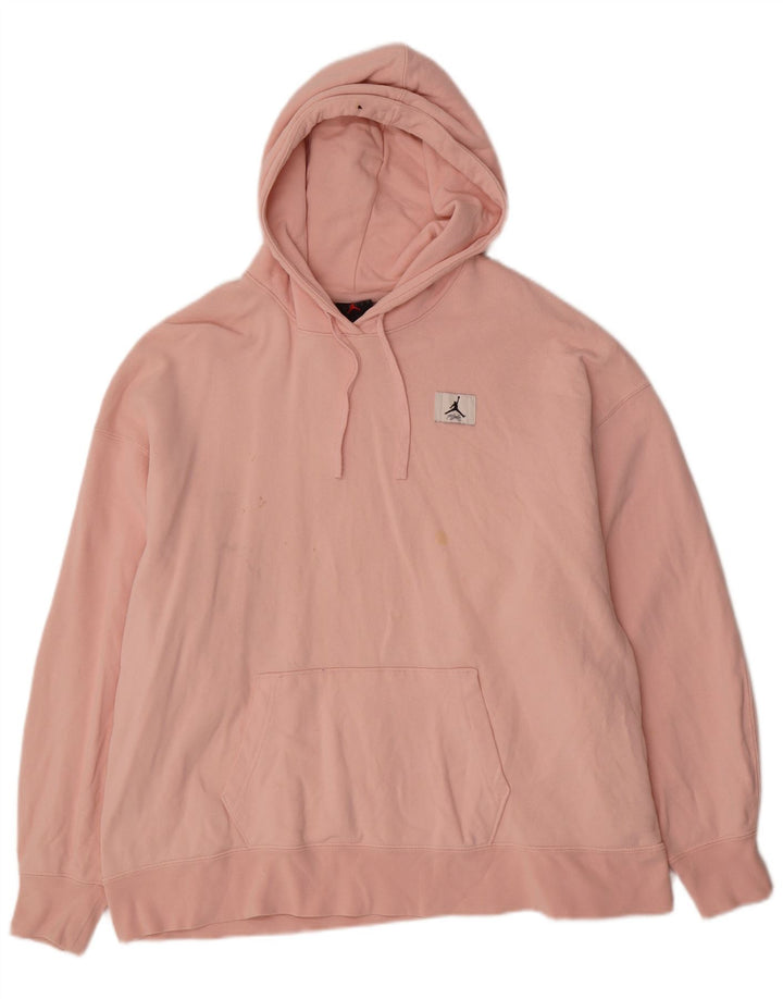 Męski sweter oversize z kapturem Jordan, średni, różowy, bawełniany