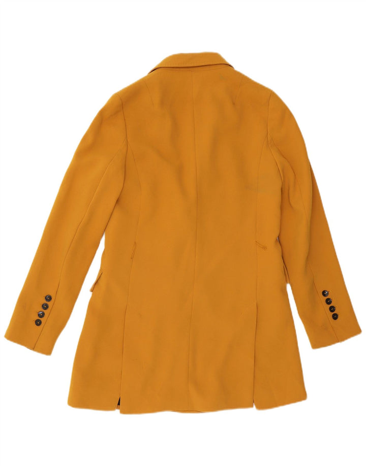 Damski płaszcz oversize z podwójnymi piersiami Zara UK 6 XS, żółty poliester