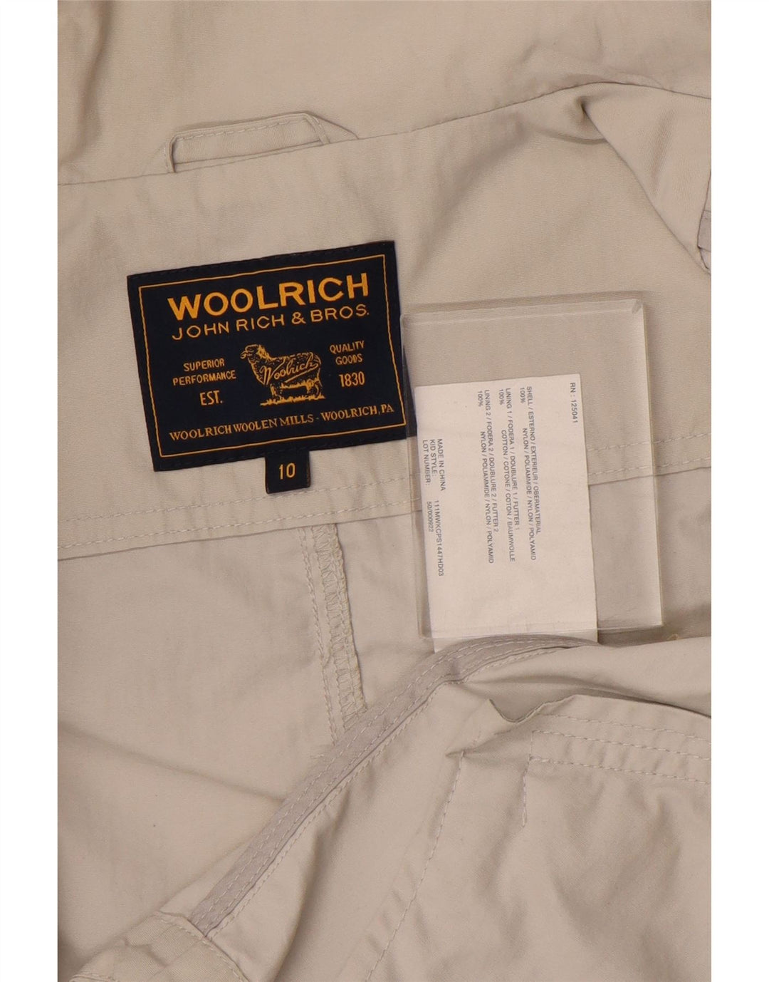 WOOLRICH Dziewczęca kurtka bomberka 9-10 lat, szary nylon