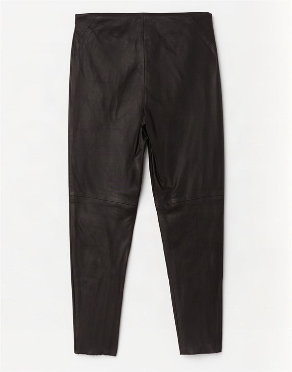 Spodnie damskie Zara Skinny ze sztucznej skóry, średnie W28 L27, czarny poliester