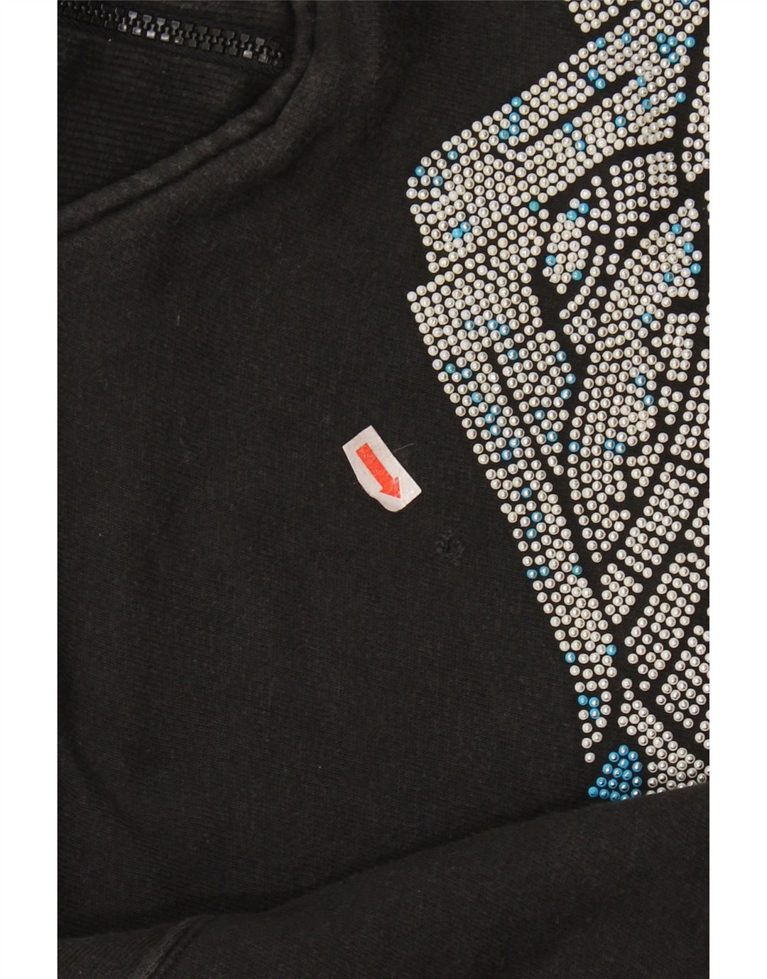 Damski sweter NORTONS z grafiką i zamkiem błyskawicznym UK 14, średni czarny