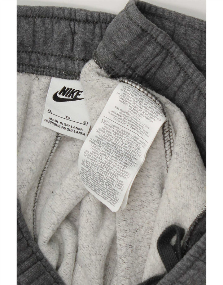 Męskie spodnie dresowe Nike XL, szare, bawełniane w cętki
