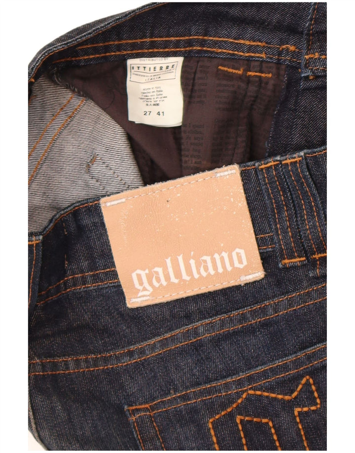 Jeansy damskie Galliano W27 L36 Granatowe, bawełniane, designerskie
