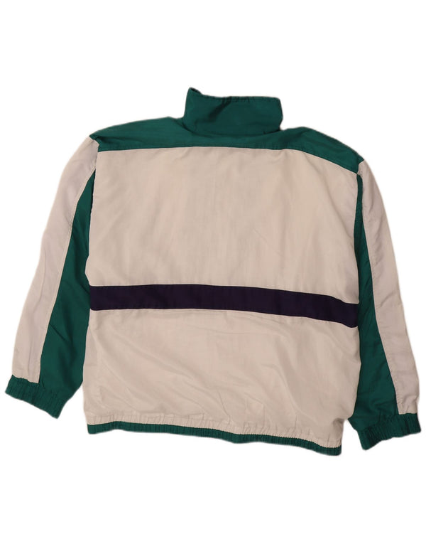 Męska kurtka dresowa COSMOS UK 16, duża, biała, z blokami kolorów