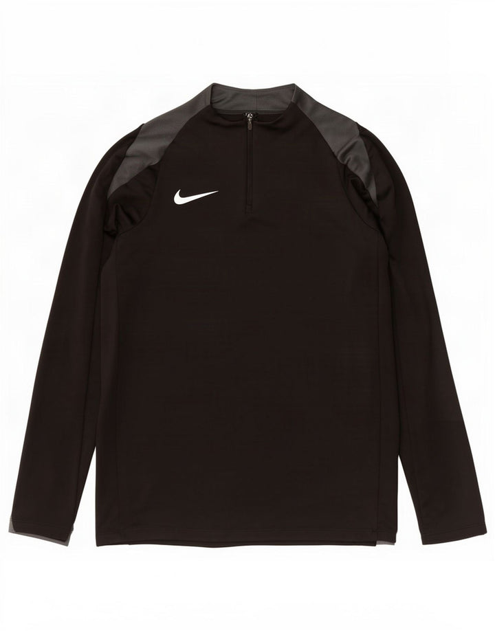 Męski dres Nike Dri Fit z zamkiem błyskawicznym i dużym czarnym poliestrem