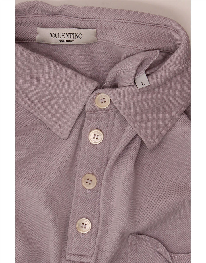 VALENTINO Mens Polo Shirt Large Pink Silk Vintage Valentino and Second-Hand Valentino from Messina Hembry 