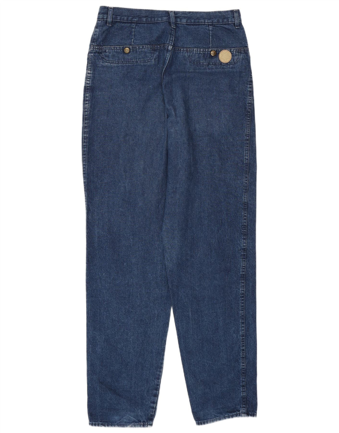 POP 84 Damskie zwężane dżinsy z wysokim stanem IT 48 XL W34 L32 Niebieska bawełna