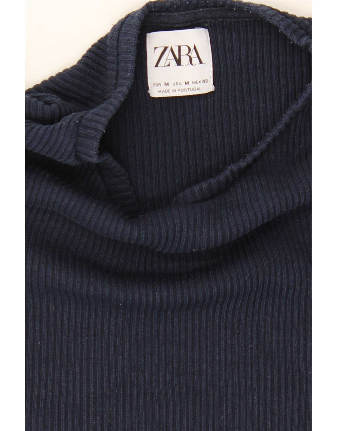 T-shirt męski Zara, średni, granatowy
