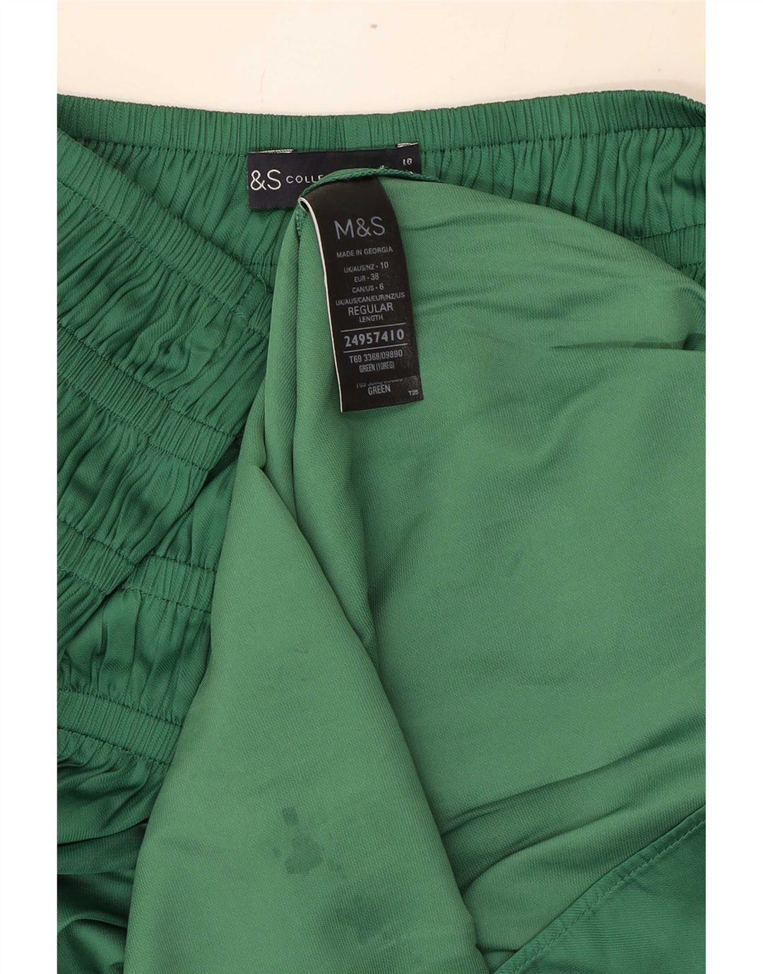 Marks & Spencer Damska spódnica maxi UK 10 Small W34 Zielony poliester