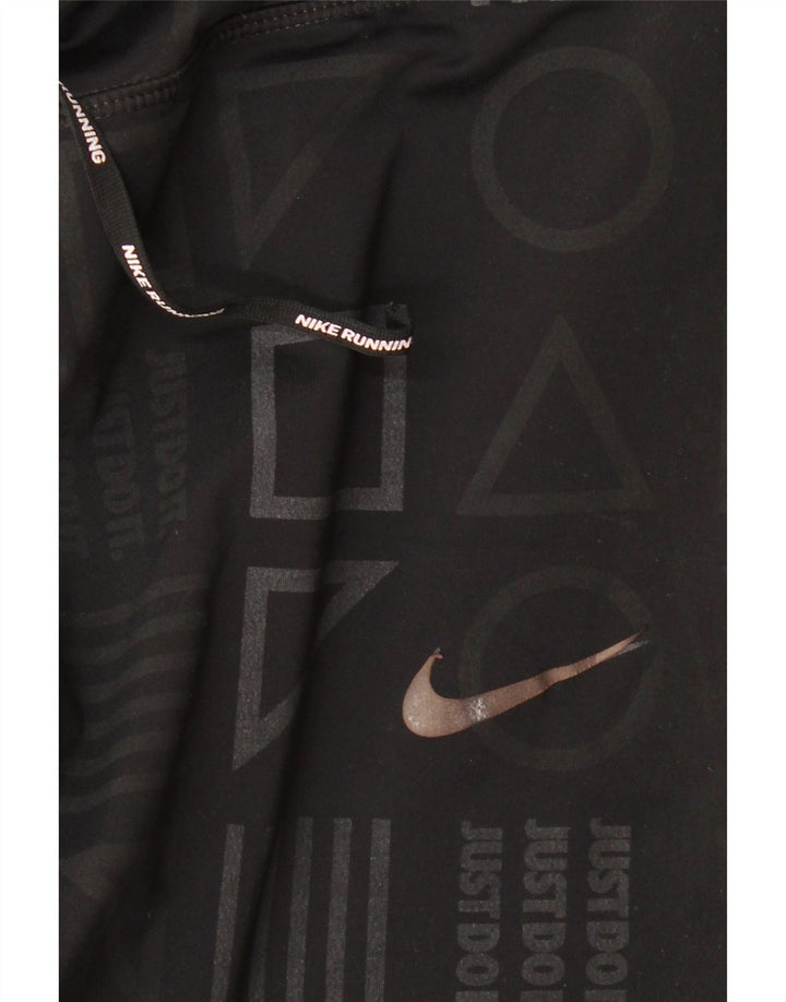 Damskie legginsy Nike Dri Fit Graphic UK 14, średnie czarne geometryczne