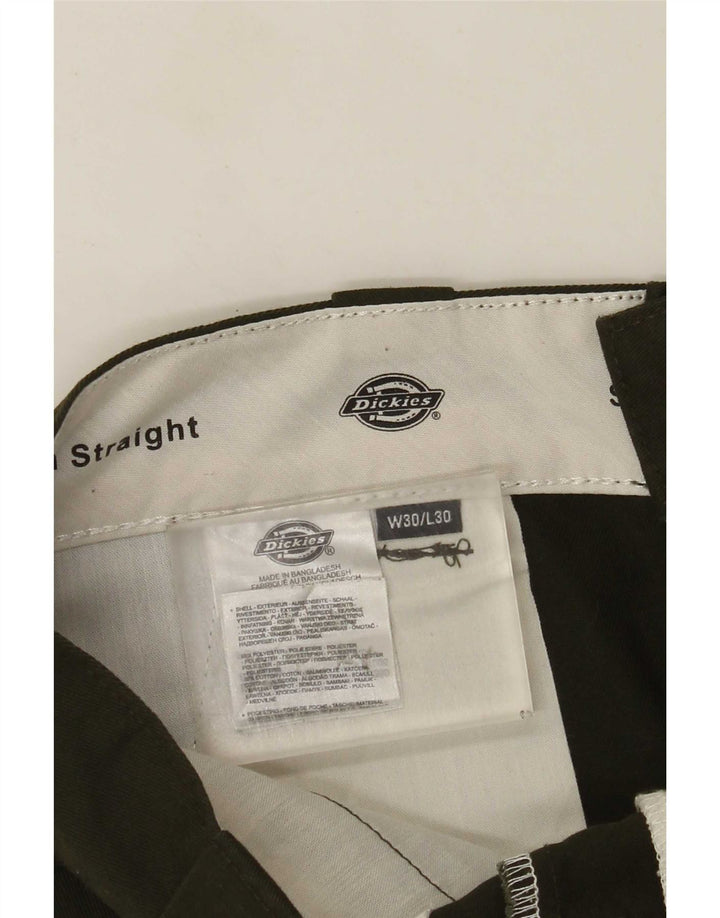 Męskie proste spodnie chino Dickies W30 L30 Zielony poliester
