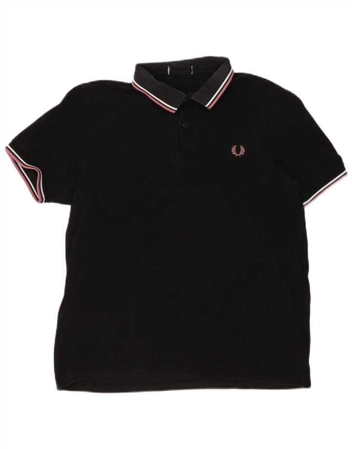 Męska koszulka polo Fred Perry, średnia czarna, bawełniana