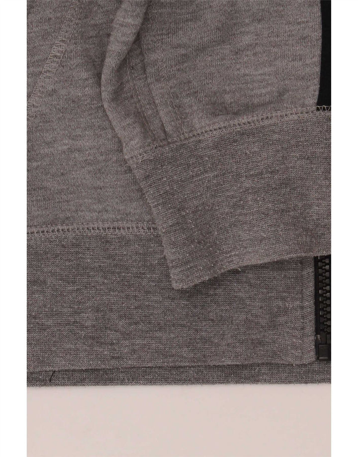 Adidas Męski sweter z kapturem Climalite Zip, mały, szary, nakrapiany poliester