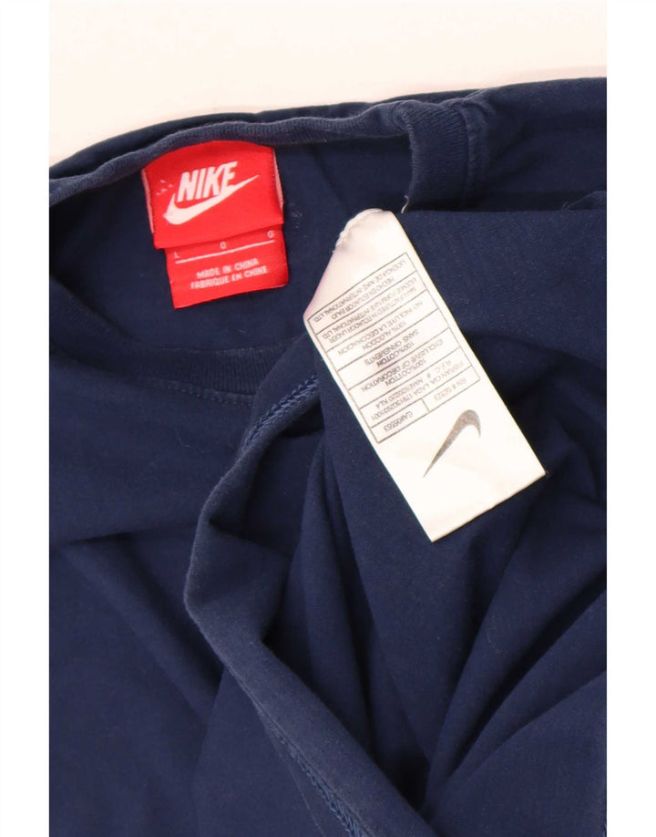 Męski T-shirt z grafiką Nike, duży, granatowy, bawełniany
