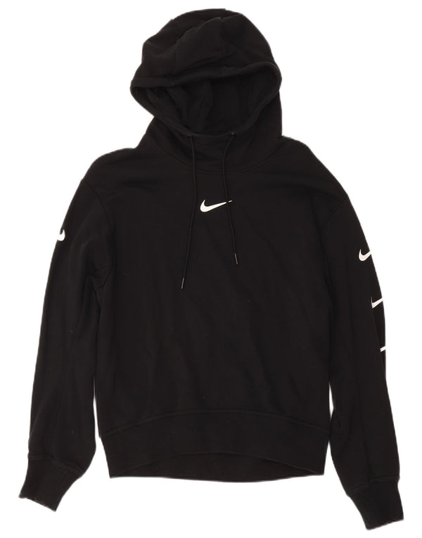 Damski sweter z kapturem Nike Graphic UK 16, duży, czarny, bawełniany