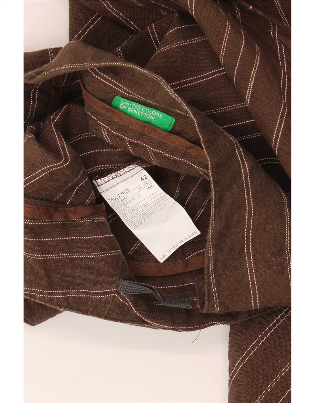 Spódnica asymetryczna damska Benetton IT 42 Medium W32 w brązowe paski