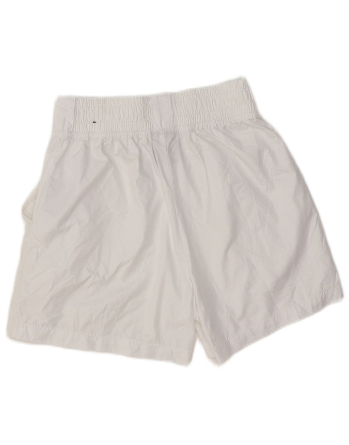 NIKE Womens High Waist Sport Shorts UK 8 Small  White Polyester