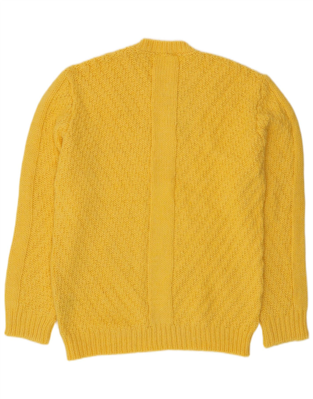 Męski sweter z wycięciem pod szyją SSEINSE XL Żółty akryl