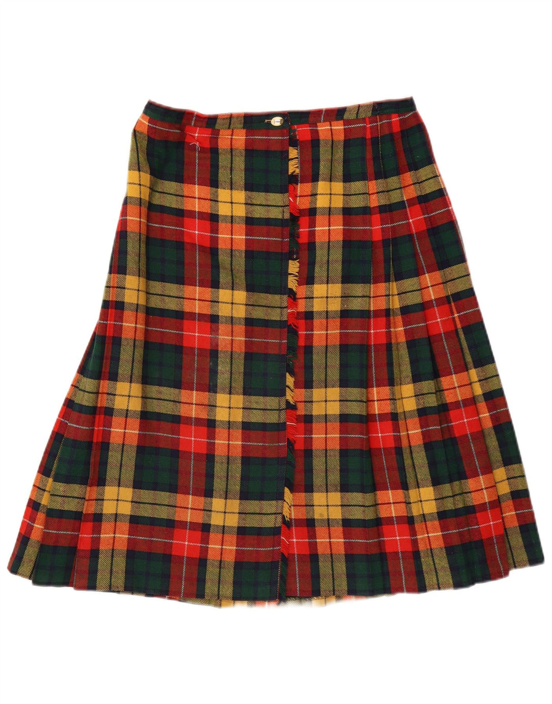 Vintage damska spódnica w geometryczne wzory IT 44 Medium W29 w wielobarwną kratę