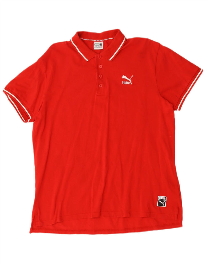 Męska koszulka polo Puma 2XL, czerwona, bawełniana