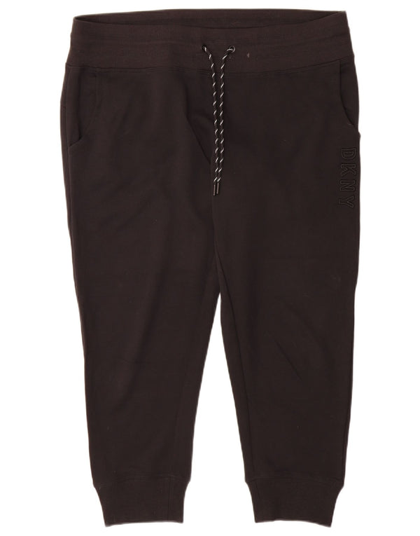 Damskie spodnie dresowe Dkny Graphic Crop Joggers UK 16, duże czarne