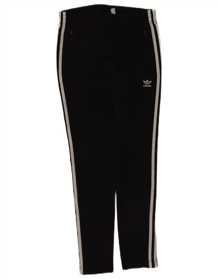 Damskie spodnie dresowe Adidas UK 8, małe, czarne, poliestrowe
