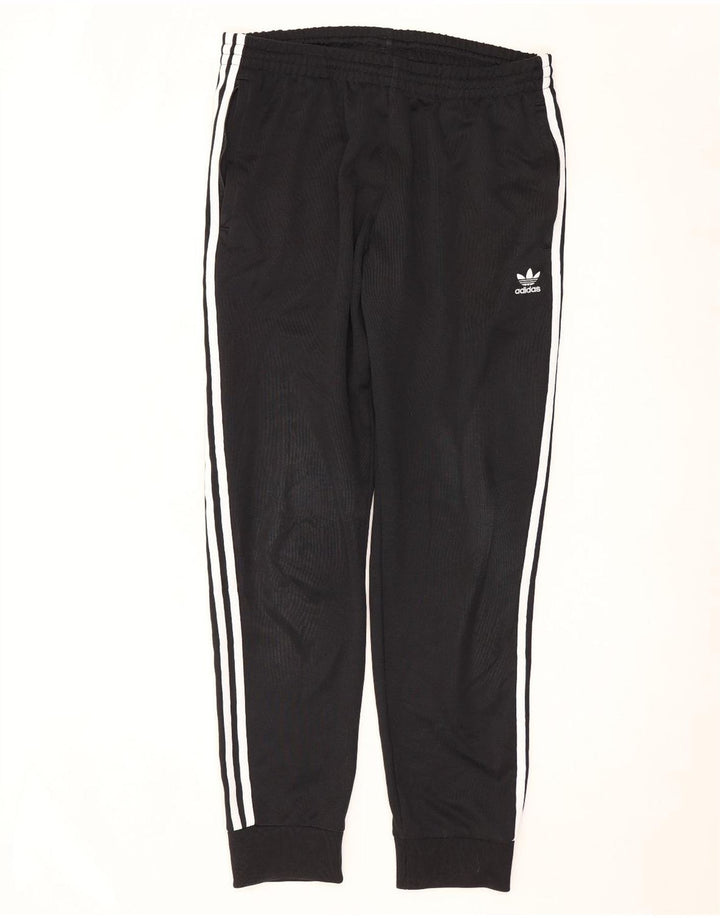 Męskie spodnie dresowe ADIDAS Joggery, duże, czarne, poliestrowe