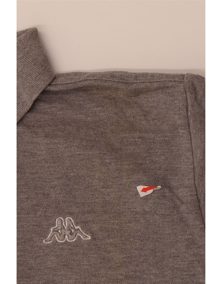 KAPPA Mens Polo Shirt Medium Grey Cotton Vintage Kappa and Second-Hand Kappa from Messina Hembry 