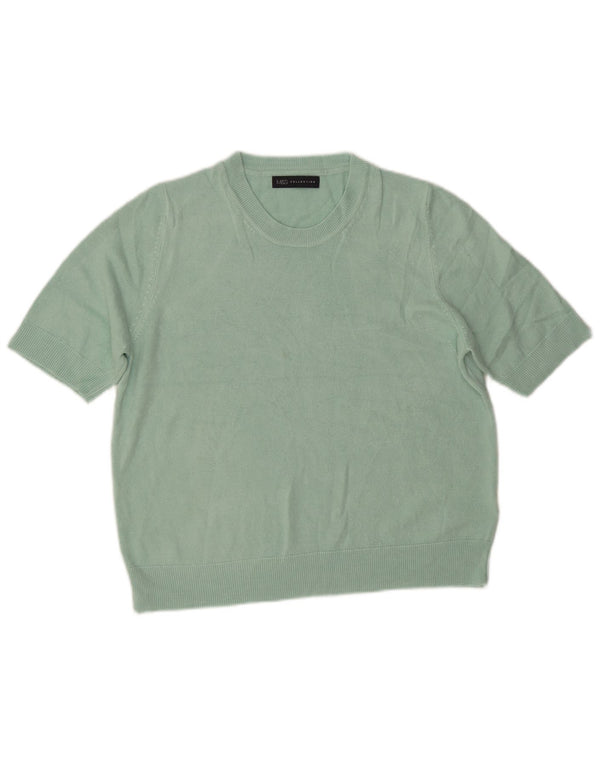 Marks & Spencer Damski sweter z okrągłym dekoltem, UK 16, duży, turkusowy