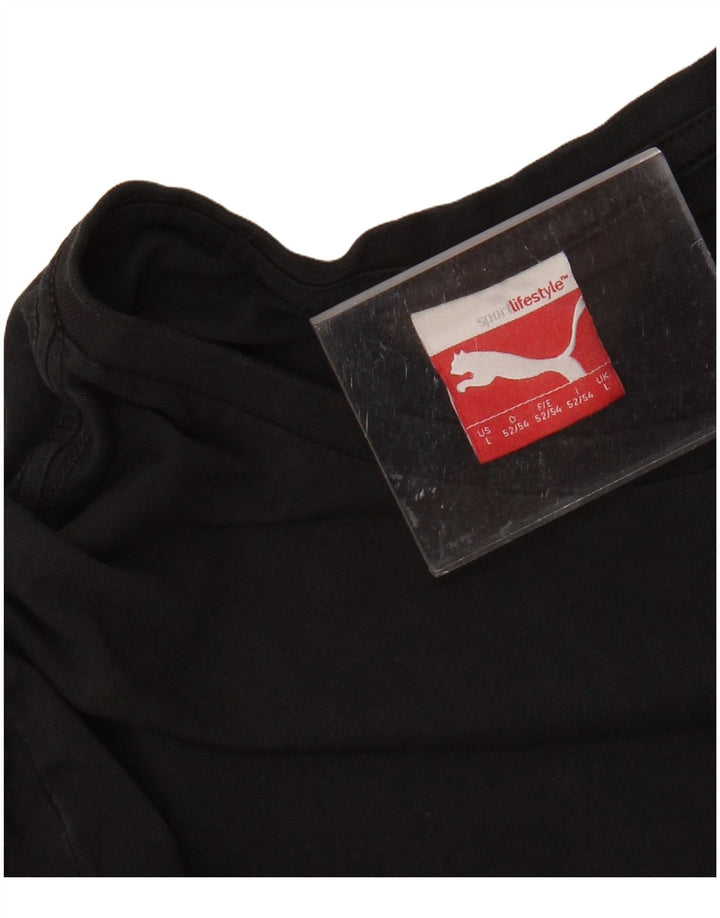 Męski T-shirt z grafiką PUMA, duży, czarny